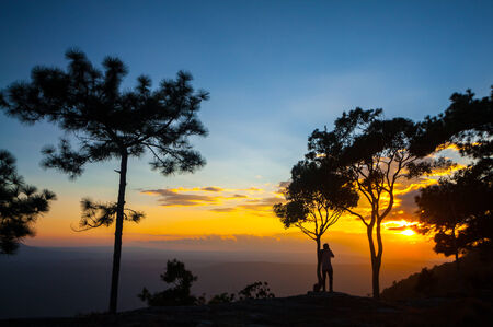 SUNSET SILHOUETTEの写真素材