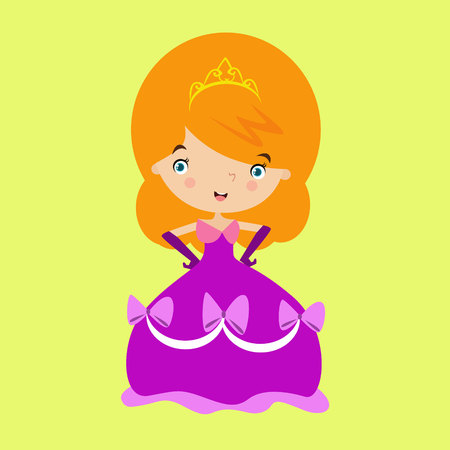 Princess girl poster isolated vector design.のイラスト素材