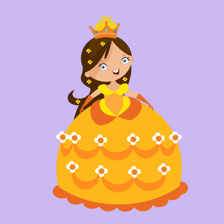 Princess girl poster isolated vector design.のイラスト素材