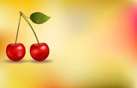 Cherry backdropのイラスト素材