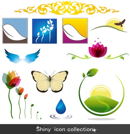 Shiny nature iconsのイラスト素材