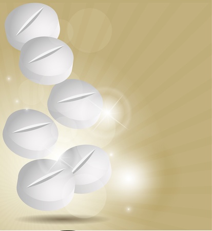 Abstract medical background with pillsのイラスト素材