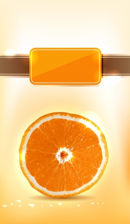 Fresh orange  Bright and sparkling design  Add Your text のイラスト素材