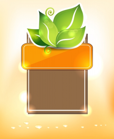 Beautiful template design with green leafs  Harmonic and bright color combination のイラスト素材