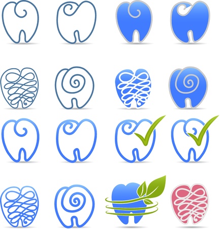 Abstract teeth illustrationsのイラスト素材