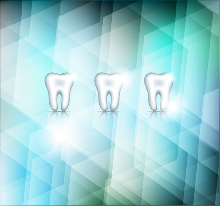 Beautiful white teeth on a abstract blue backgroundのイラスト素材