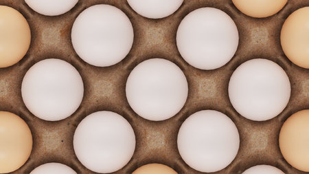 brown and white eggs in a carton
