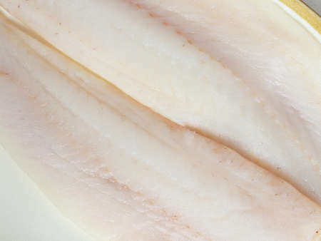 Fillet of Fish.Isolated on white background.の写真素材