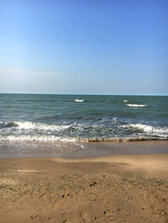 Novkhani beach, Baku, Azerbaijan.Summer 2018の写真素材