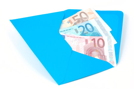 Bill isolated on white backround. Geldschein auf weißem Grund isoliert.の写真素材