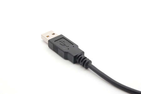 USB connector isolated on whte background.USB stecker  isoliert auf weißem Grund.の写真素材