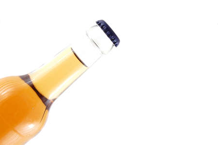 A bottle of beer isolated on white background.の写真素材