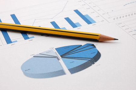 A graph which shows the economic growthの写真素材