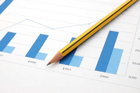 A graph which shows the economic growthの写真素材