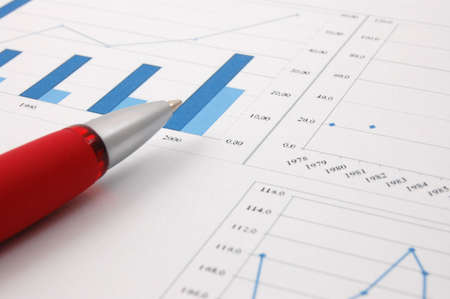 A graph which shows the economic growthの写真素材