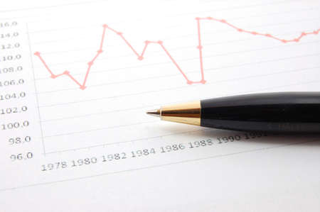 business chart showing financial success and economic growthの写真素材