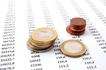 money on business numbers showing success and economic growthの写真素材