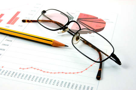 business chart showing financial success and economic growthの写真素材