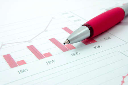 business chart showing financial success and economic growthの写真素材