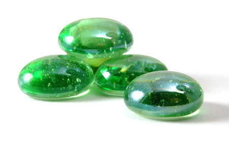 abstract colorful bubbles isolated on white backgroundの写真素材