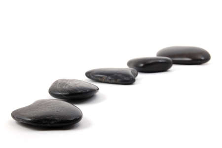 zen stones isolated on a white backgroundの写真素材