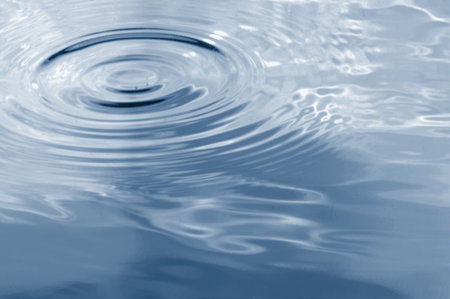 impact of a fresh water drop on a rainy day