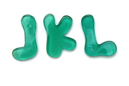 letters from A to Z and numbers form 0 to 9 isolated on white backgroundの写真素材