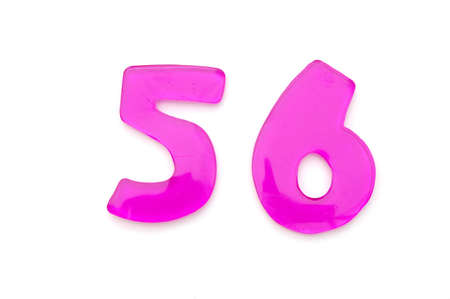 letters from A to Z and numbers form 0 to 9 isolated on white backgroundの写真素材