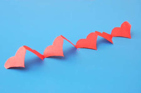 isolated red hearts showing a concept of loveの写真素材