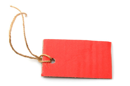 blank price tag isolated on a white background