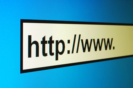www internet browser showing a communication concept
