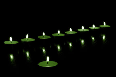 romantic candles showing wellness or zen conceptの写真素材