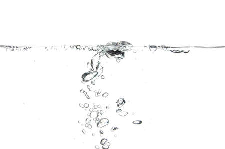 fresh and clean water with bubbles background の写真素材