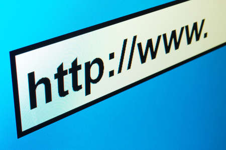 www internet browser showing a communication conceptの写真素材