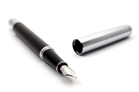 business fountain pen isolated on white backgroundの写真素材