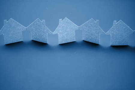 paper houses or homes showing a concept for real estate の写真素材