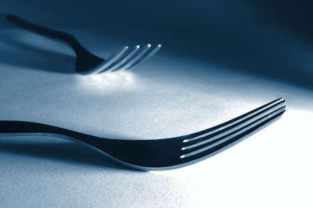 abstract fork macro in the kitchen as a food conceptの写真素材