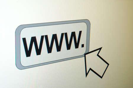 www internet browser showing a communication conceptの写真素材