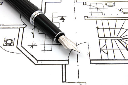 black fountain pen on business stock chart 