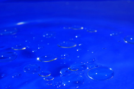 strange and abstract blue water bubble background 
