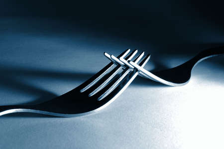 abstract fork macro in the kitchen as a food conceptの写真素材