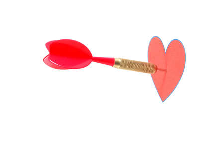 love concept with dart arrow for dating の写真素材