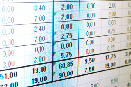 business data and statistics showing financial success