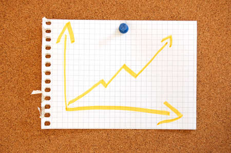 business graph and arrow showing success and growth in businessの写真素材