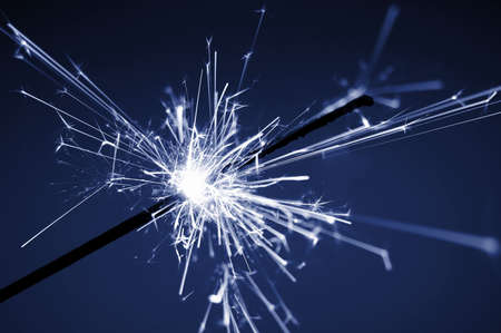 sparkler on christmas or new year with copypsace の写真素材