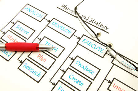 developing a new successful business plan for the company                                    の写真素材