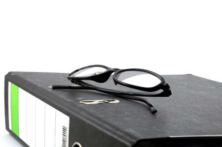 stress in business office with lots of paperwork の写真素材