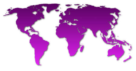 world map  showing global concept on white backgroundの写真素材