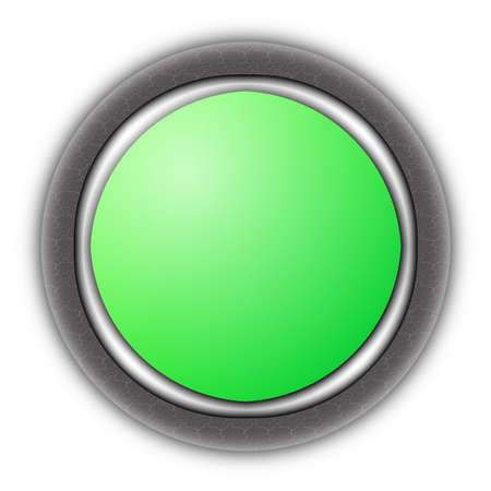 empty button isolated on white with copyspaceの写真素材