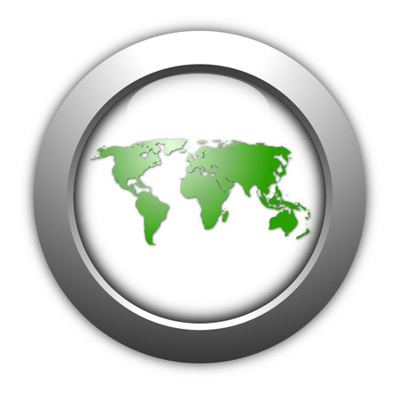 world map button for internet web siteの写真素材